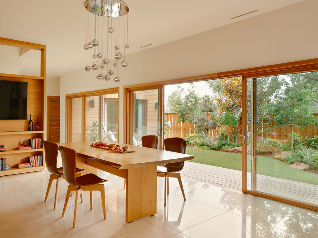 Lush garden integrated into home design