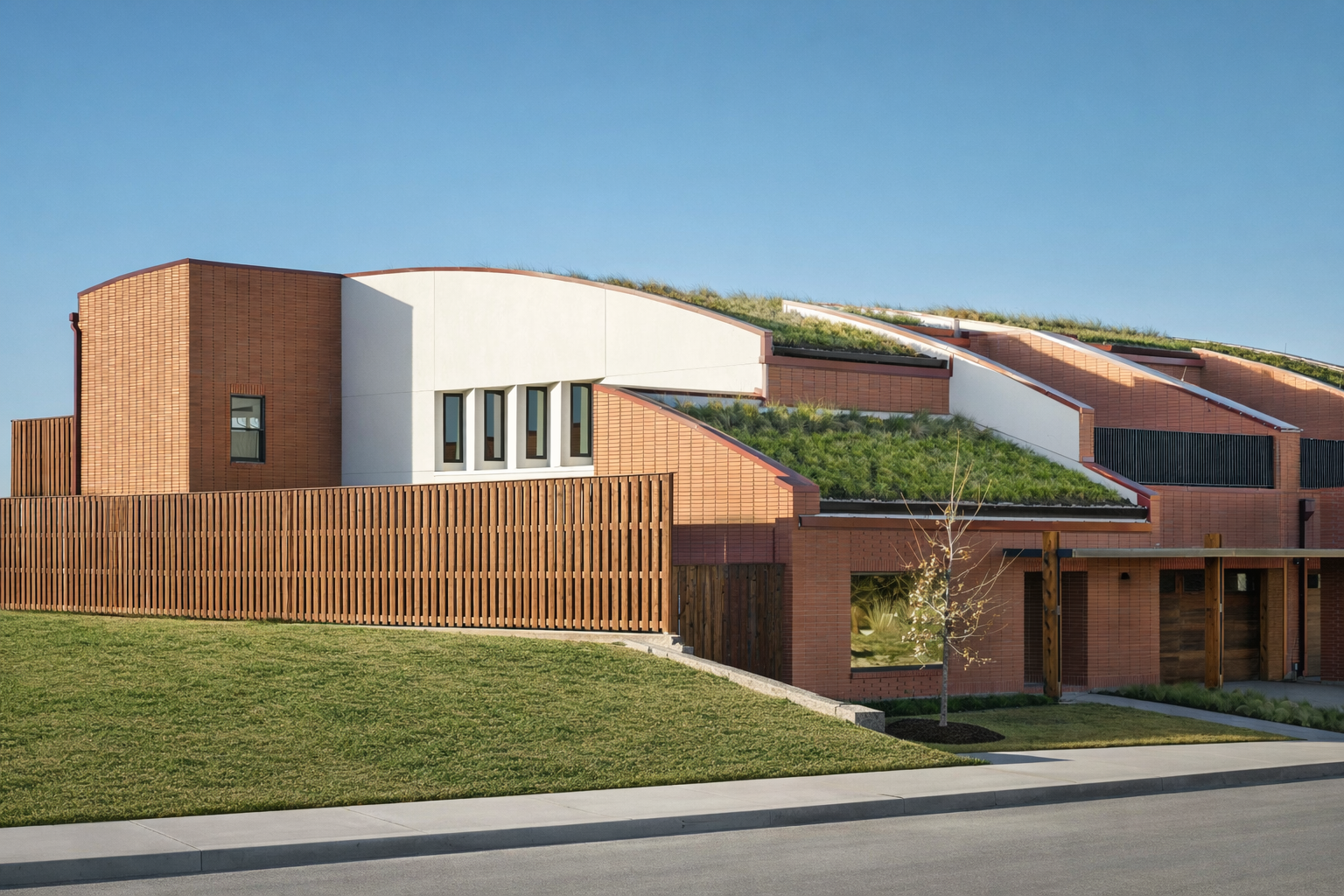 14867 Little Bluestem Ln exterior with green roof